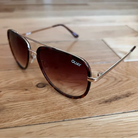 Quay Australia Tortoise and Gold Sunglasses - Picture 3 of 9